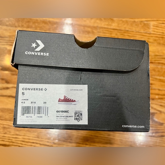 Converse Chuck Taylor Low top shoe Pink Pop Glitter Youth Size 5 - Picture 6 of 6